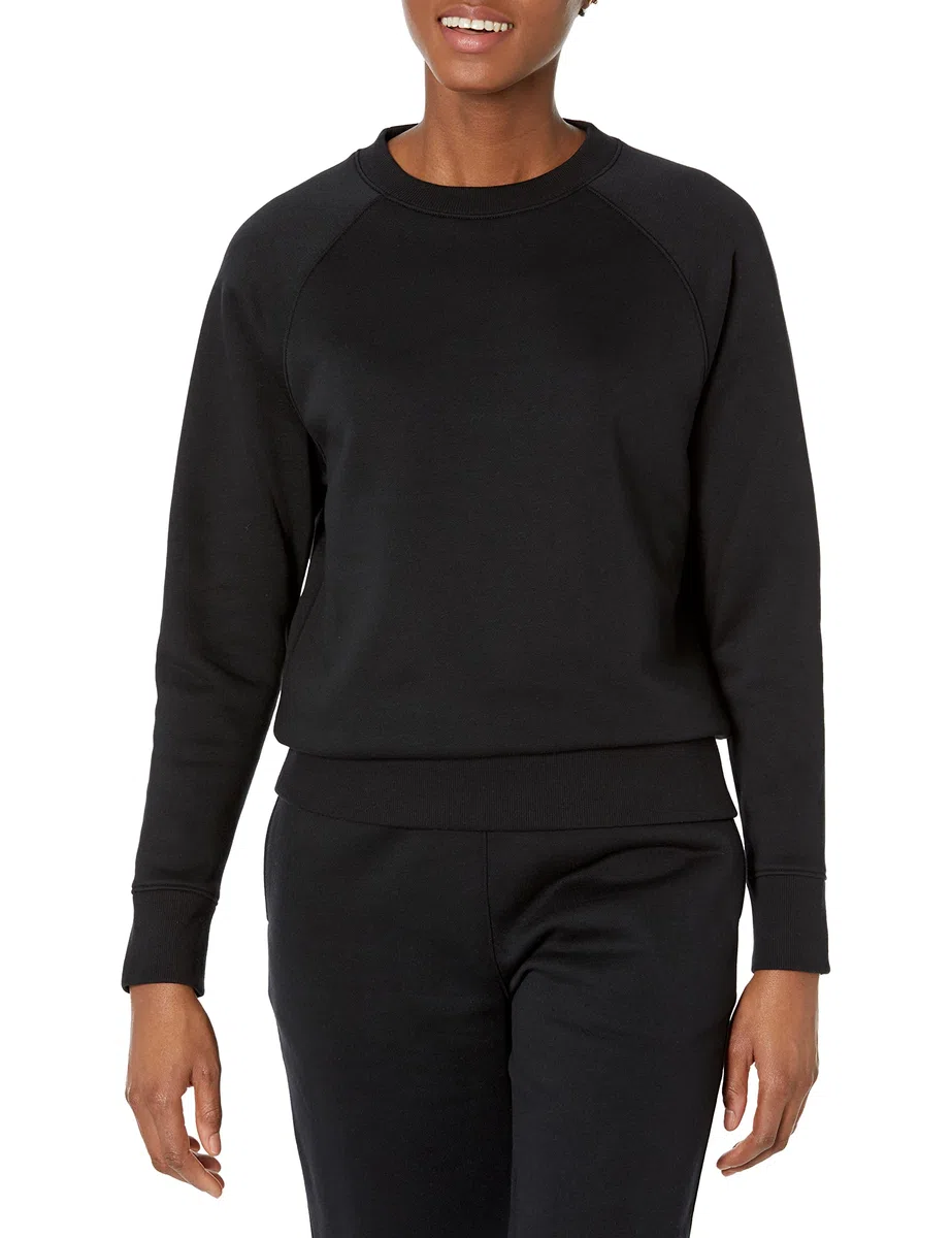 Amazon Essentials Donna Felpa Girocollo A Maniche Lunghe dalla vestibilità Comoda (Disponibile in Taglie Forti)