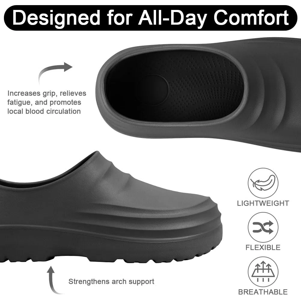 DiULi Scarpe da Chef Antiscivolo Leggere e Ammortizzate, Calzature da Lavoro Unisex, Adatte per Giardinaggio, Magazzini e Ristoranti, 38-45 EU