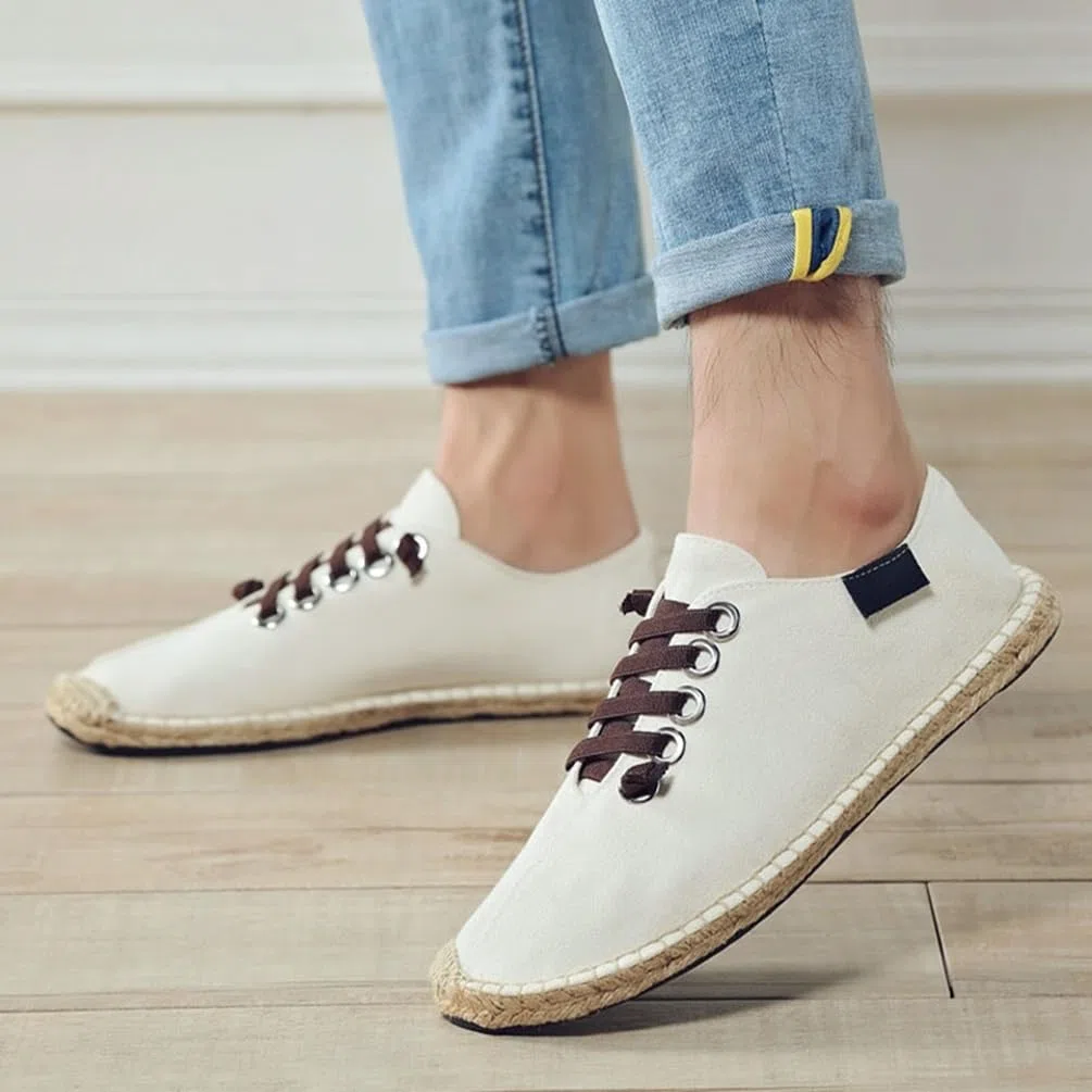 M&Catree Uomo Casuale Loafers Tinta Unita Espadrillas Basse Scarpe Slip On Flats
