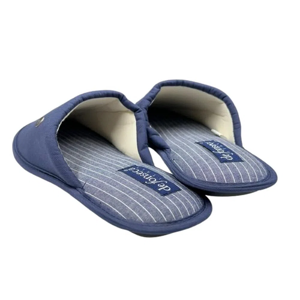 de fonseca Pantofole Uomo in Cotone, Pantofola da Camera Chiusa, Ciabatte da Casa Comode e Leggere, Stile Casual
