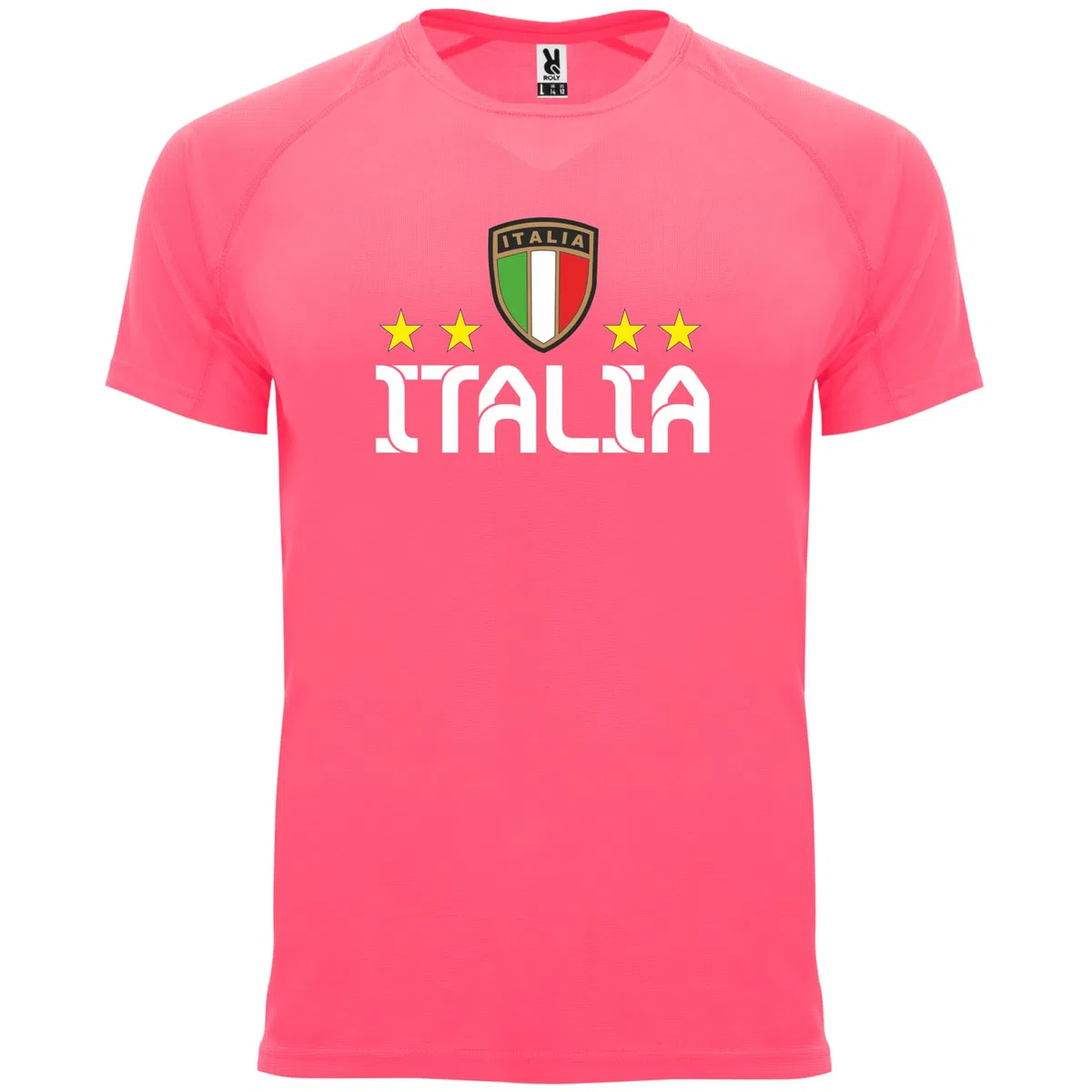 T-Shirt Calcio Italia Maglia Tecnica Unisex Traspirante Tessuto Interlock 100% Poliestere | Sport Running Palestra | Personalizzabile con Nome e Numero Manica Corta PS 27788-001