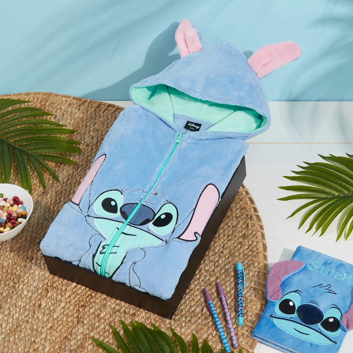 Disney Pigiama Intero Pile Bambina - Pigiama Stitch Angel Minnie Malefica 2-15 Anni - Gadget Stitch Idea Regalo Bambine