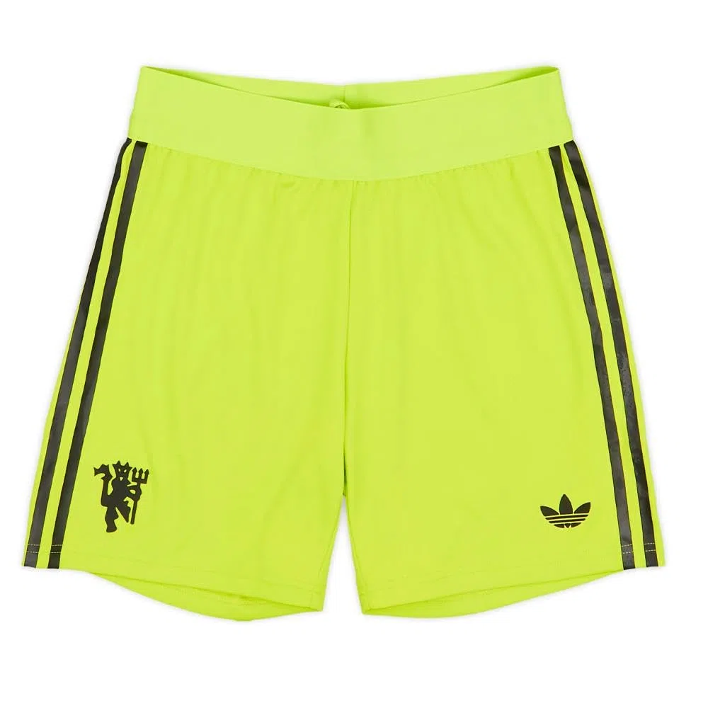 adidas Manchester United - Pantaloncini da portiere da uomo, colore: giallo 2024-25