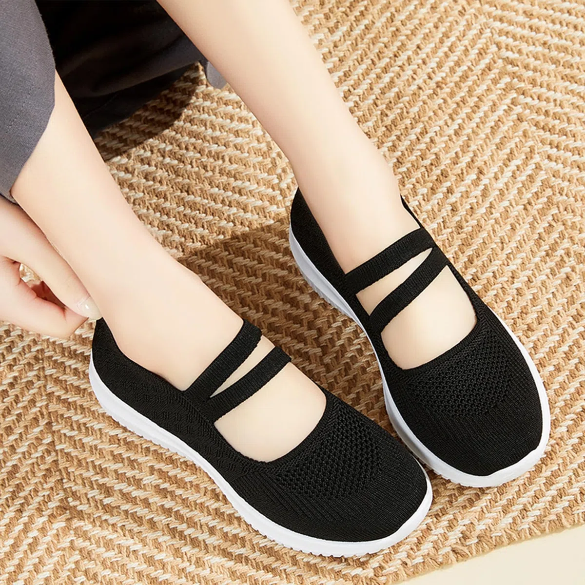 Alexis Leroy Donna Senza Lacci Antiscivolo Sneakers Palestra Lavoro Comode Scarpe