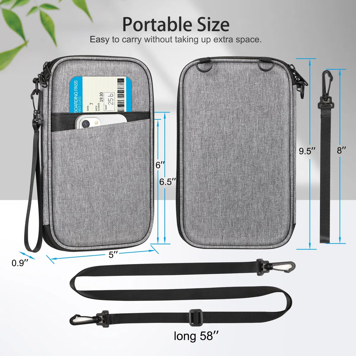 FINTIE Portafoglio Passaporto di Famiglia per 6 Persone, Grande Capacità Porta Passaporto Borsa da Viaggio con Protezione RFID per Donna Uomo,