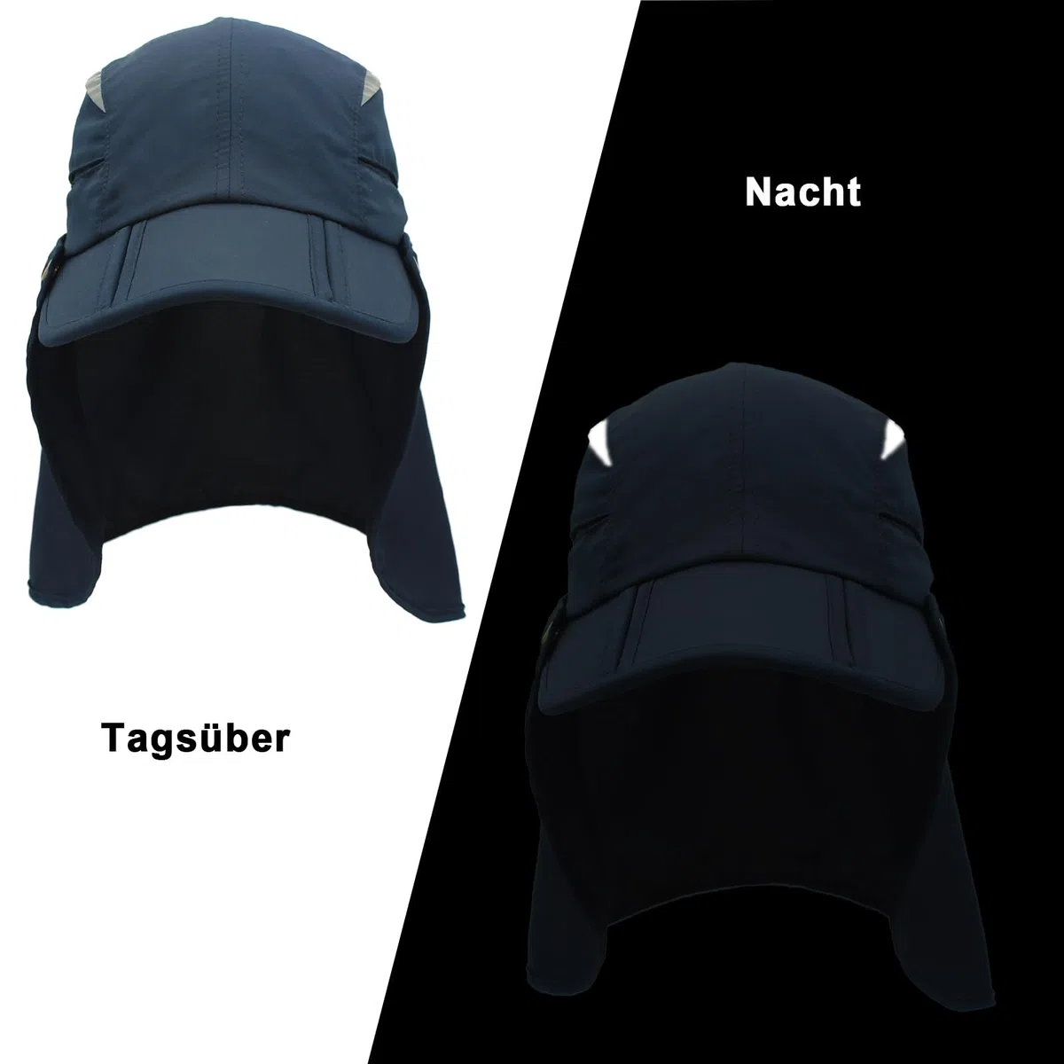 Cappello con protezione per il collo staccabile multiuso estivo cappello da sole protezione solare traspirante asciugatura rapida protezione UV