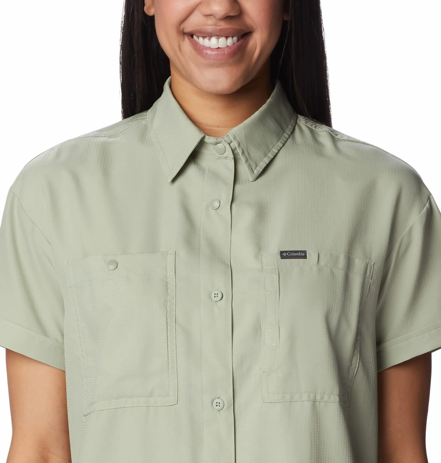 Columbia Kurzarm-Wanderhemd für Damen, Silver Ridge Short Sleeve Shirt, Nylon
