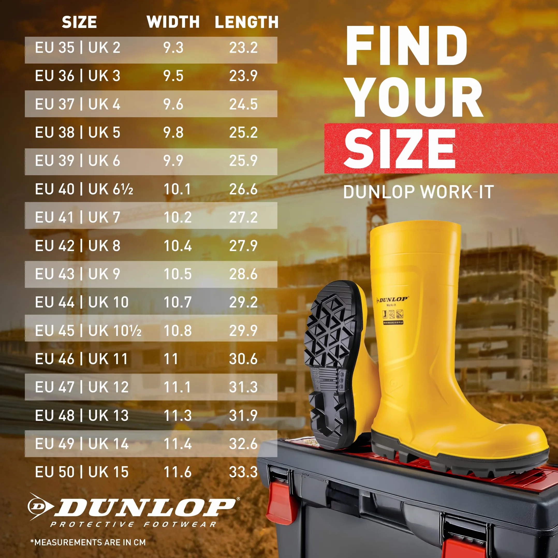 Dunlop NB2JF01 Stivali Impermeabili Da Lavoro Antinfortunistica S5 Gialli
