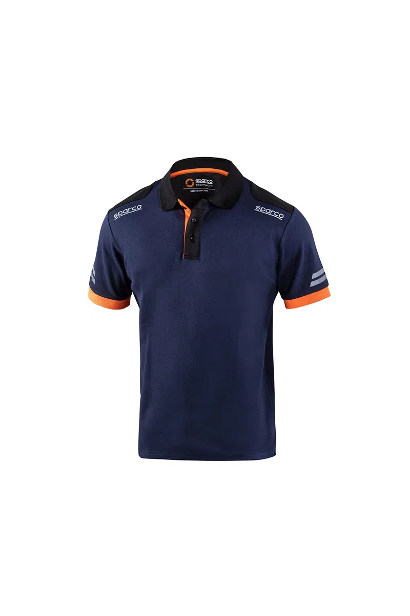 Sparco Polo da Lavoro Tecnica da Uomo Traspirante Estiva. Maglia piqué con Spalline rinforzate, Alta visibilità. Modello Toledo. Taglia XS