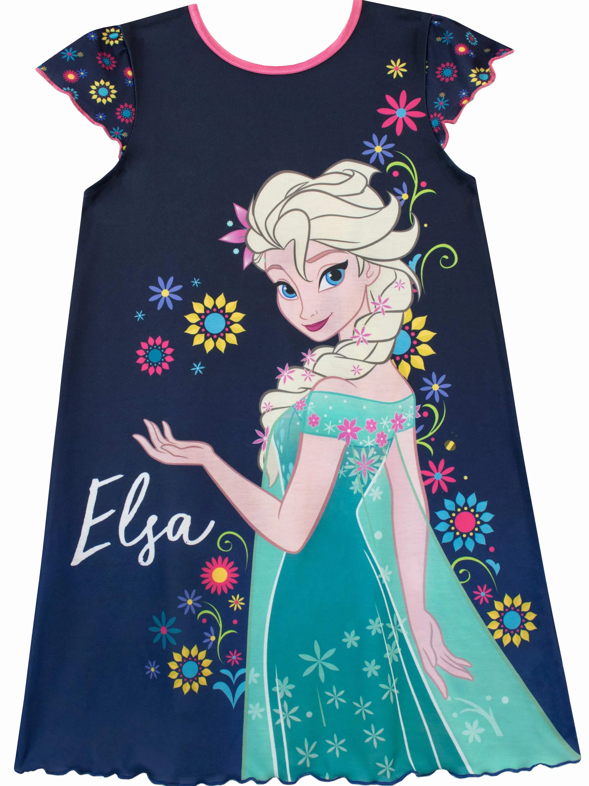 Disney Camicia da Notte Ragazze Frozen Vestito Principessa Bambina Il Regno di Ghiaccio Elsa Un Anna