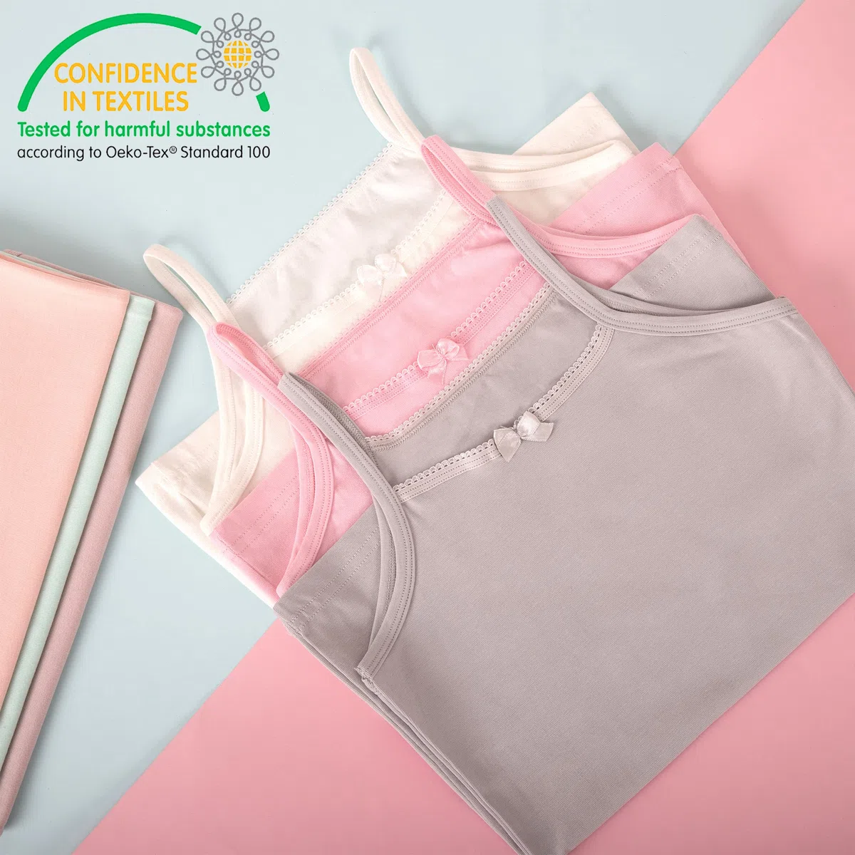 LOREZA ® 6 Cannottiera da Bambina in Cotone Canotta Intima 2-15 Anni