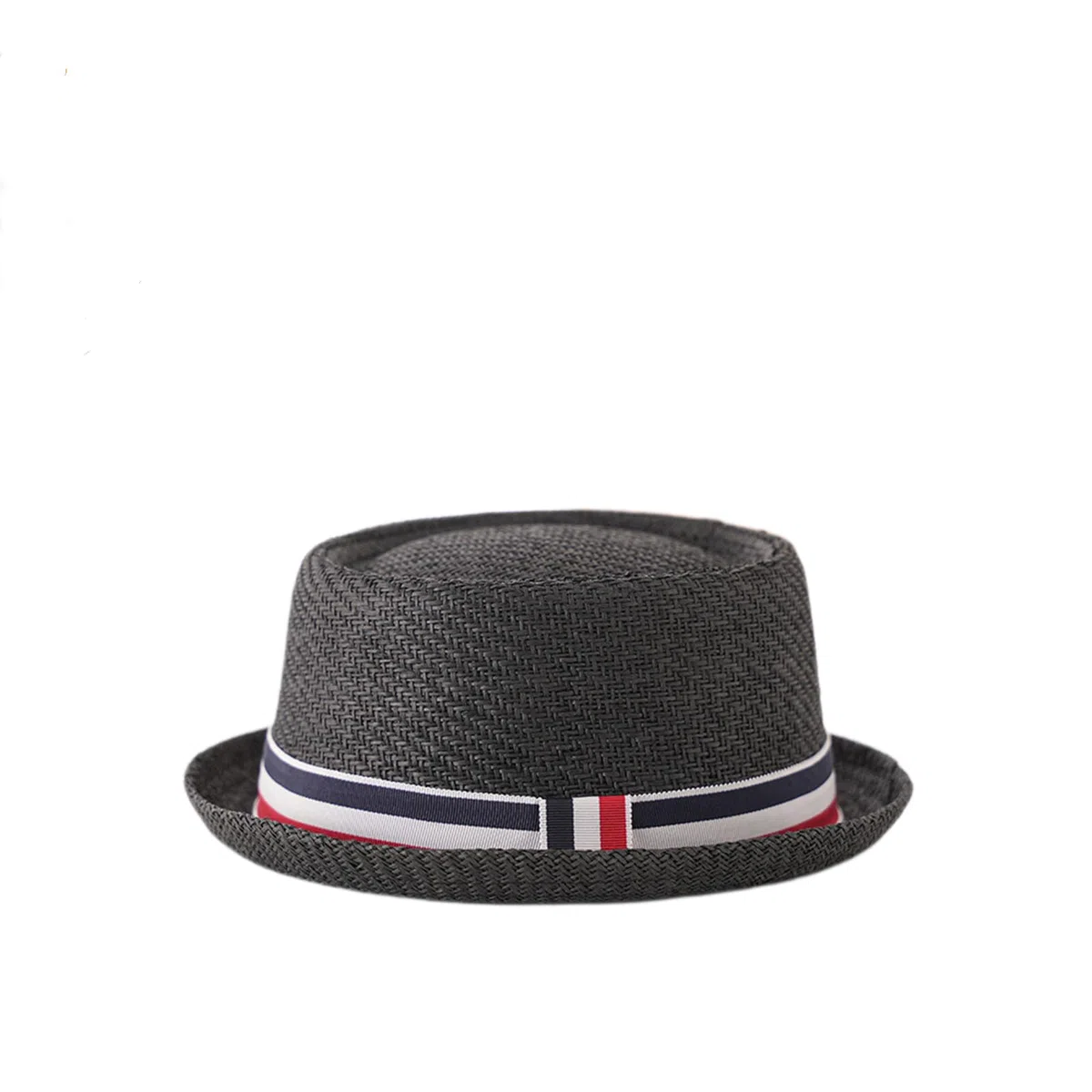 HEYANN Pork Pie, cappello di paglia da uomo Pork Pie Fedora, 58 cm, cappello estivo per uomini e donne, Bowler Flat Top parasole classico