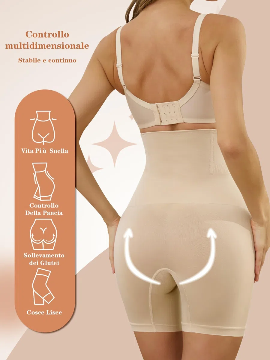DIGZ Guaina Contenitiva Donna Pancia Piatta, Pancera Contenitiva Donna a Coscia Lunga, Mutande Contenitive Modellanti – Intimo Push Up Post Parto, Tessuto Elastico e Traspirante