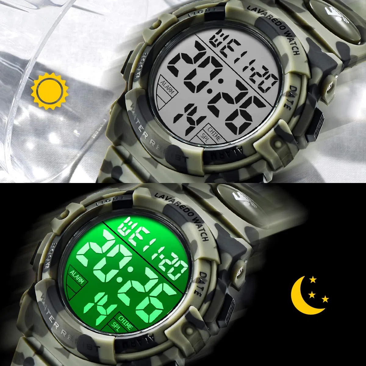BEN NEVIS Orologio da Polso Orologi Sport per Bambini Digitale Multifunzione Impermeabile LED Luce Allarme Calendario Data con Cinturino in Silicone