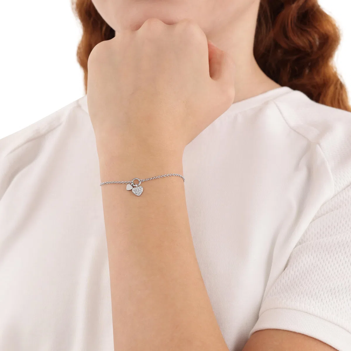sOliver Bracciale per bambine in argento Sterling 925, con zirconi sintetici, a forma di cuore, fornito in confezione regalo