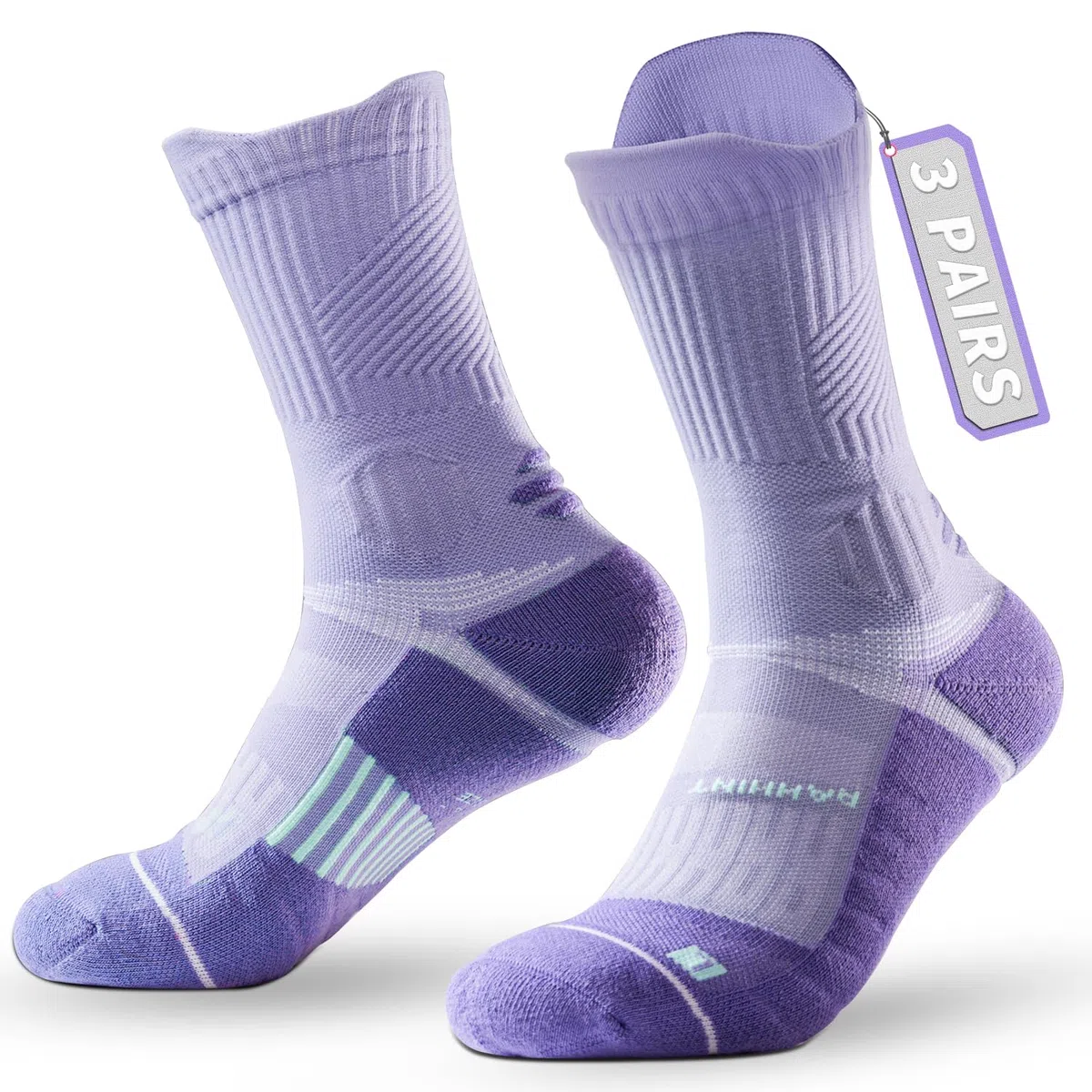 Rahhint Coolmax Calzini Running Donna Calze Compressione 15-20 mmHg con Design TAB Traspirabilità Anti Vesciche e Supporto Arco Plantare per Corsa Allenamento Confezione da 3 Paia
