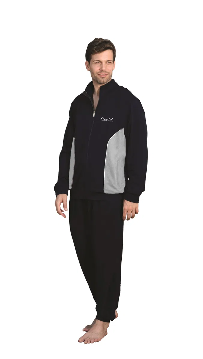 ALV by ALVIERO MARTINI Tuta Homewear da Uomo in French Terry, Ideale per Le Mezze Stagioni E L'Estate, Vari Modelli Primaverili