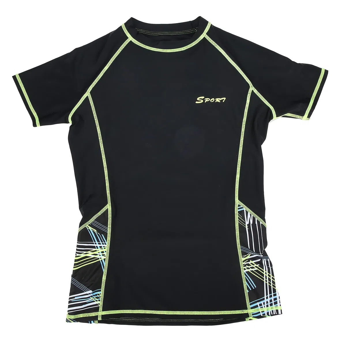 POENVFPO Tuta da Surf da Uomo, Camicia a Maniche Corte con Pantaloncini 2 Pezzi Muta da Bagno Estiva per Uomo (L)