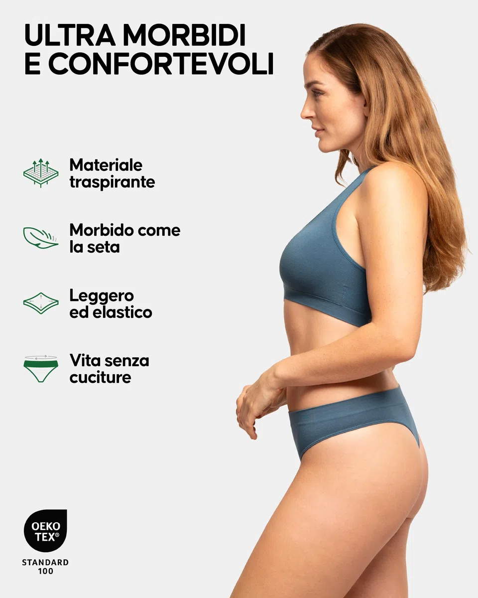 DANISH ENDURANCE Tanga Donna in bambù, Perizoma Donna a Vita Bassa, Brasiliana Donna, 3 Paia
