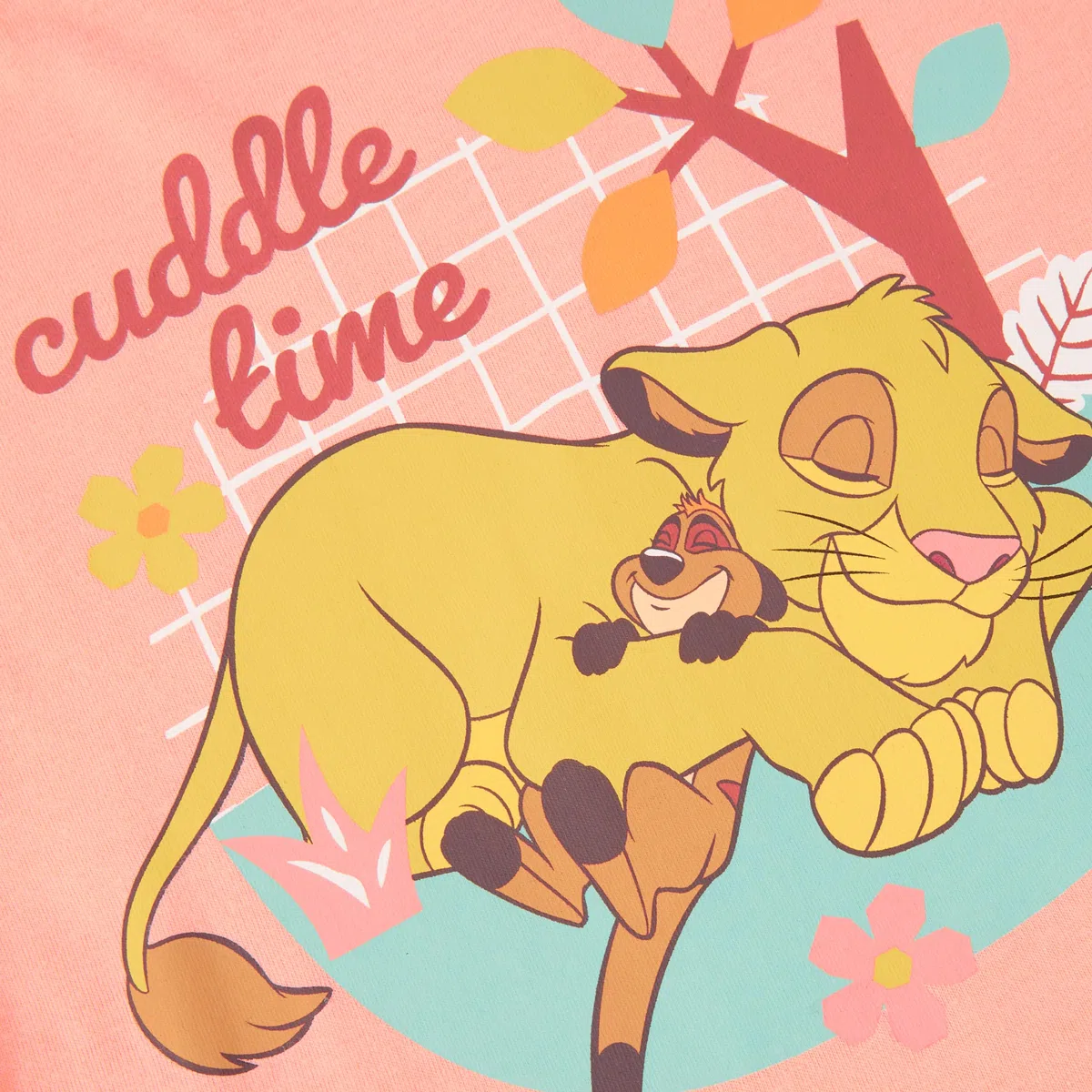 Disney Pigiama Corto da Bambina Re Leone/Lion King in 100% Cotone