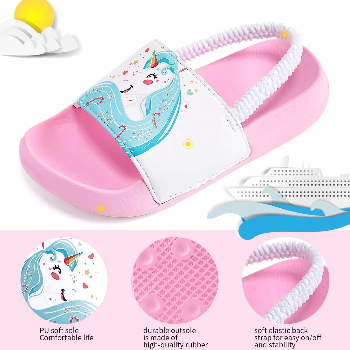 Littleplum Ciabatte da Spiaggia Bambini Ciabatte Bambina Bambino estive Sandali Bambina Pantofole da Mare Ragazzi & Ragazze