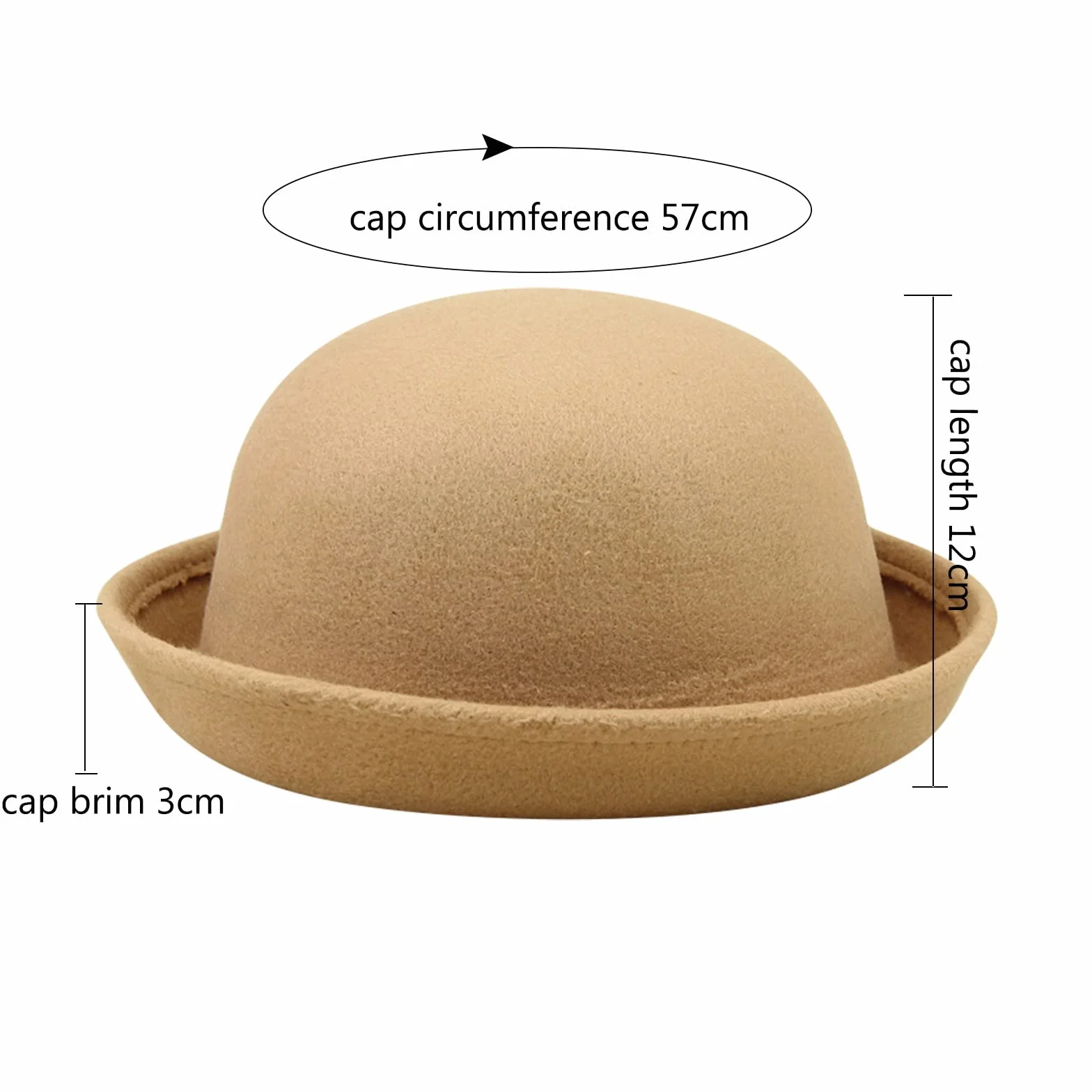 Coneflower Elegante Cappello a Bombetta Panama per Adulti Solido Roll Up Brim Cappello a Bombetta Cappello Uomo Donna Classico Lana Rotondo Bombetta Cappelli Cappello Secchio Cappello Due
