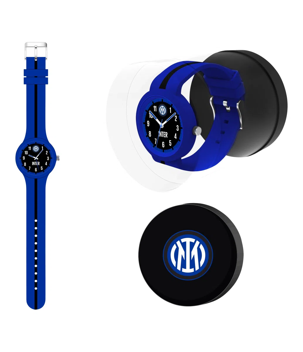 Seven Orologio da polso INTER per ragazzi in silicone, Prodotto ufficiale, Calcio, Idea regalo bambini e adulti