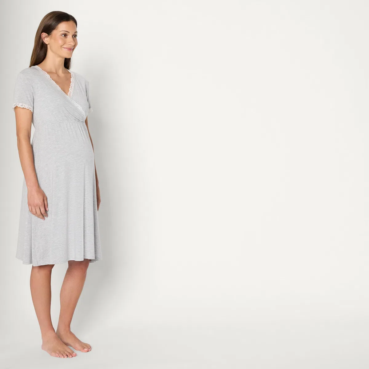 Amazon Essentials Donna Camicia da Notte in Morbido Modal per Allattamento e maternità