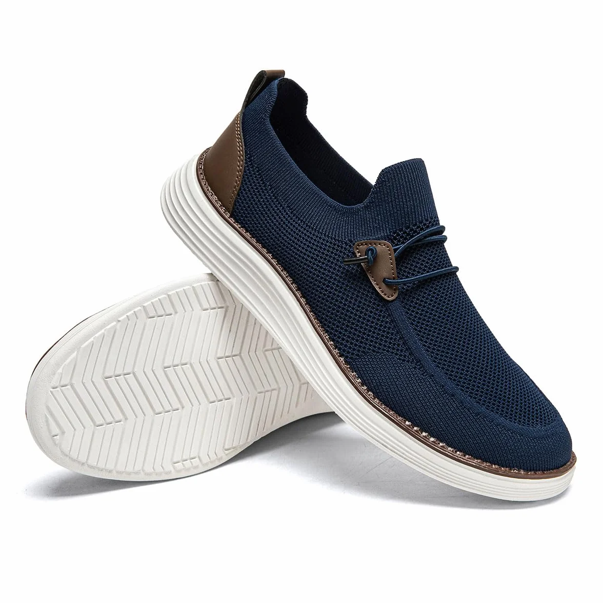 Comodo Slip di Colore Nudo da Uomo sui Mocassini Solette Antiscivolo alla Pelle da Passeggio Scarpe Casual Moda retrò Leggero e Traspirante Fitness all'aperto Scarpe da Jogging