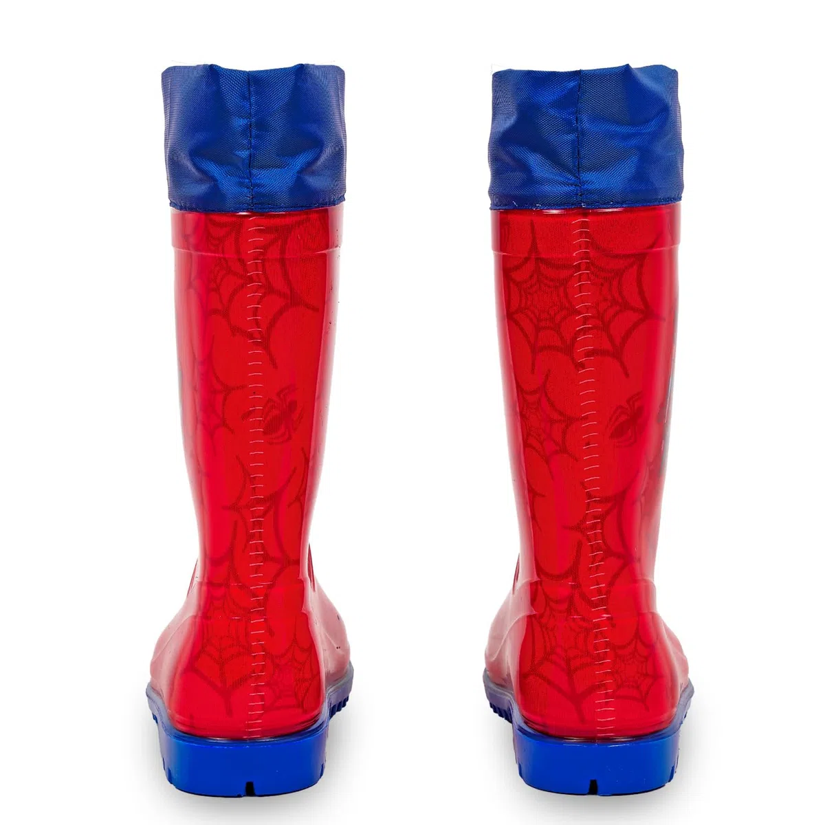 PERLETTI Stivali Pioggia Bambini Uomo Ragno - Stivaletti Impermeabili Spider Man Blu con Bordo Rosso - Galosce Bambino Spiderman con Suola Antiscivolo e Chiusura a Coulisse