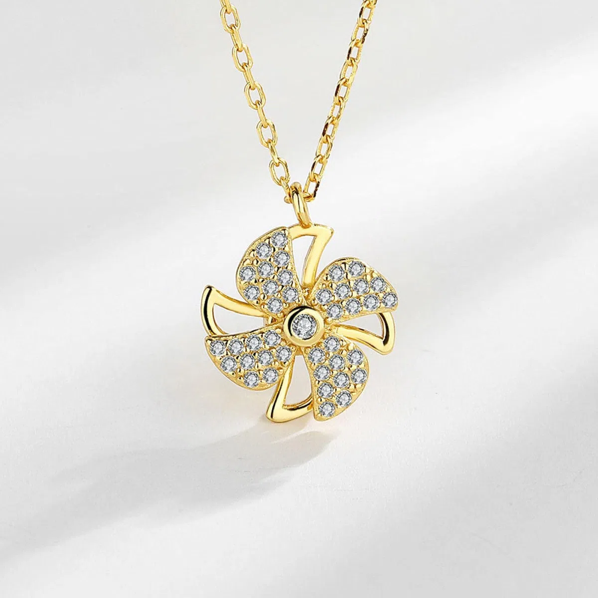 Collana Uomo Donna Gioielli Ciondolo Pendente Necklace Collana Rotante Mulino A Vento