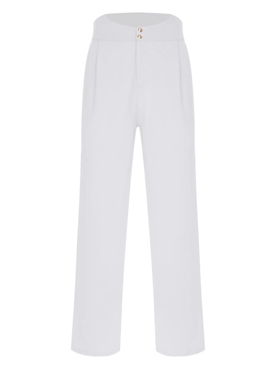 Aislor Pantaloni da Ballo Latino da Uomo con Bottoni e Tasche Pantaloni Lunghi da Danza Classica Moderna Pantalone da Ballo Standard Samba Rumba Valzer