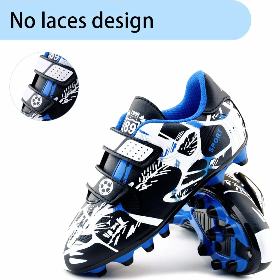 Scarpe da Calcio Ragazzi Ragazze Scarpe da Calcio Bambini Scarpe da Allenamento Antiscivolo per Esterni Unisex Sneakers 28-37