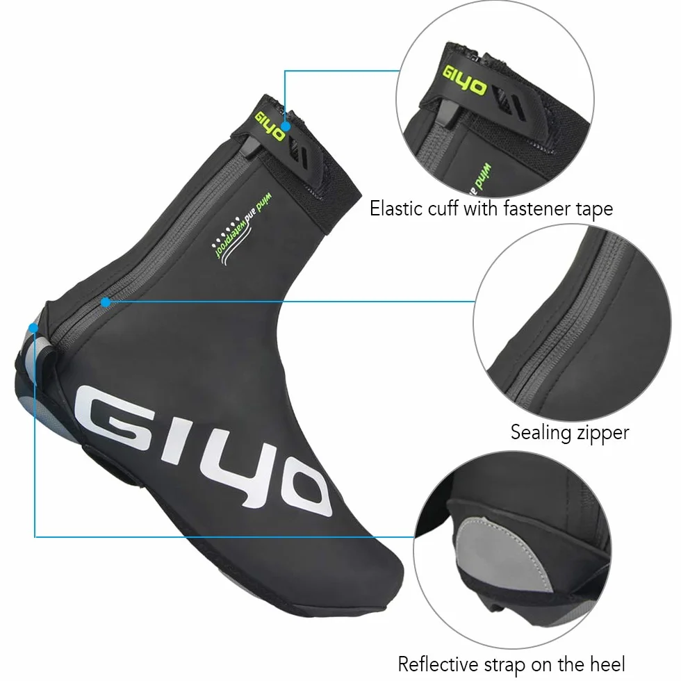 Lixada Copriscarpe Invernale con Blocco Impermeabile Antivento Scarpe Protettore Vello Caldo Termico per Il Ciclismo MTB Bici da Strada M-3XL