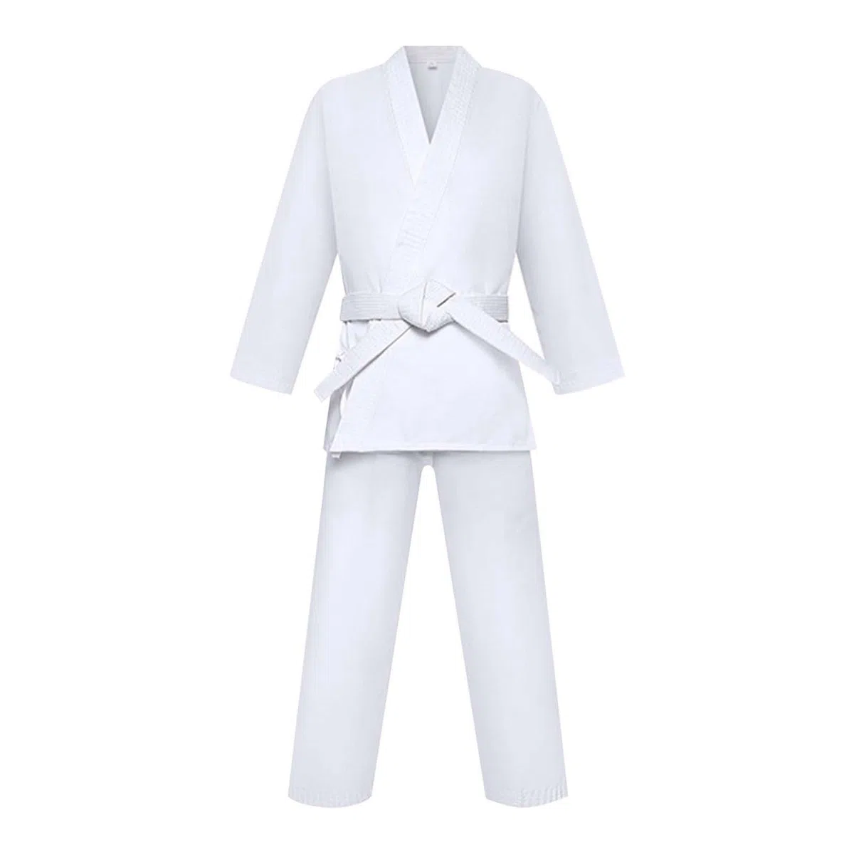 Tuta Kimono Taekwondo per Bambini/Adulti, Leggero per Uomini/Donne,Arti Marziali Uniforme per Studenti, Colletto a V Tuta Karate, Judo, Taekwondo/Arti Marziali-Bianca-Taglie Disponibili,Tuta Uomo