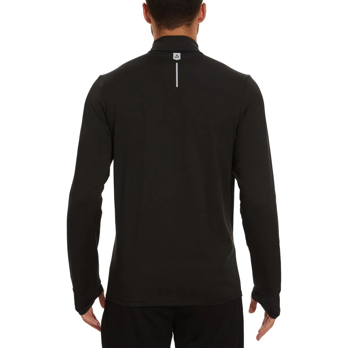 AMZSPORT Maglia Uomo Manica Lunga Felpa 1/4 Zip T-Shirt Sportiva per Running Palestra Allenamento