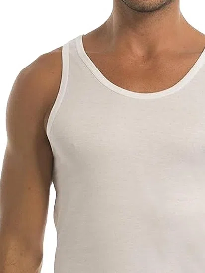 Generico 3pz Canotta Spalla Larga,Maglia Intimo Uomo,100% Cotone Pettinato