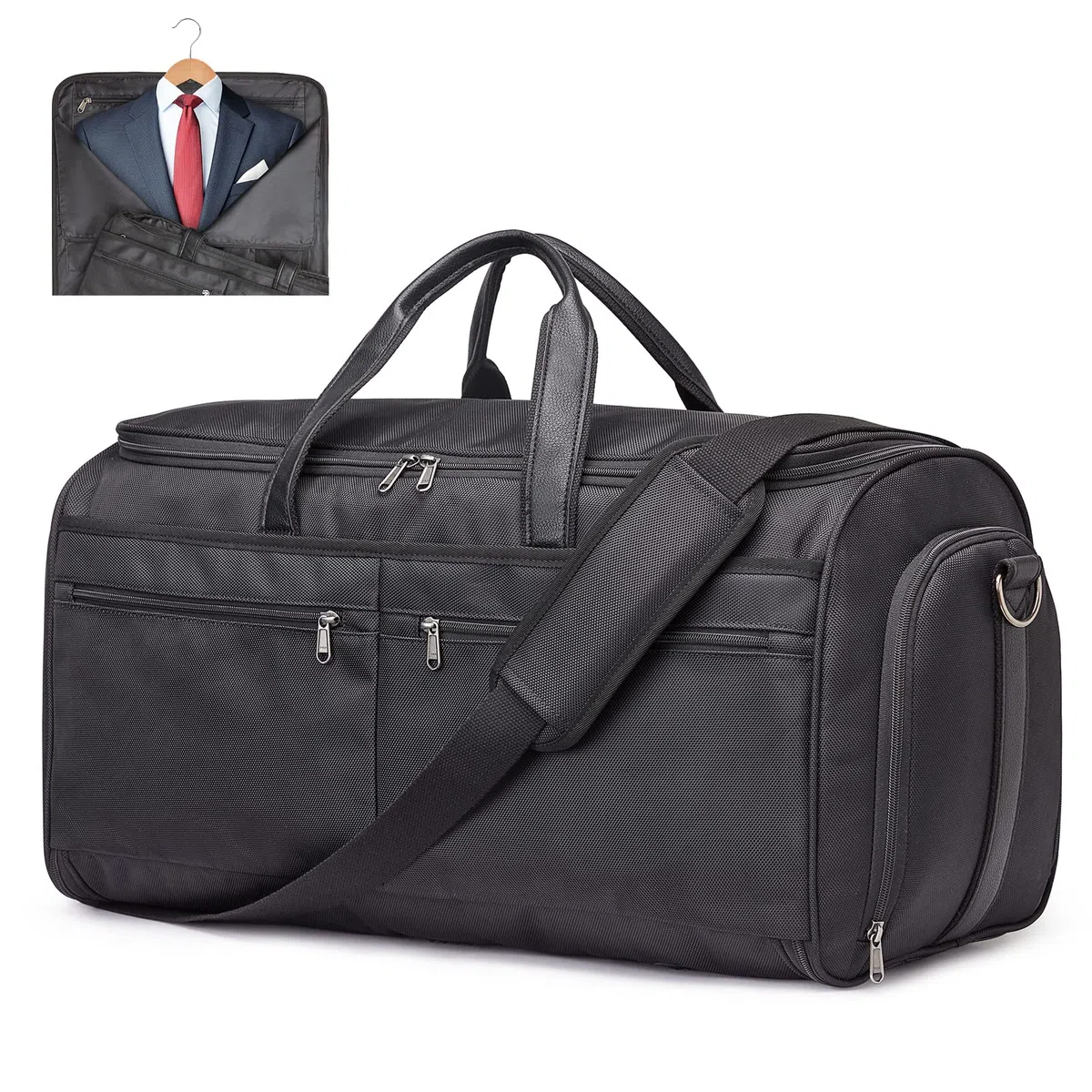 S-ZONE Unisex Borsa Porta Abiti da Viaggio Convertibile Borsa Porta Abiti da Viaggio per Uomo Donna - 2 in 1 Valigia Appesa Borsa da Viaggio D'affari