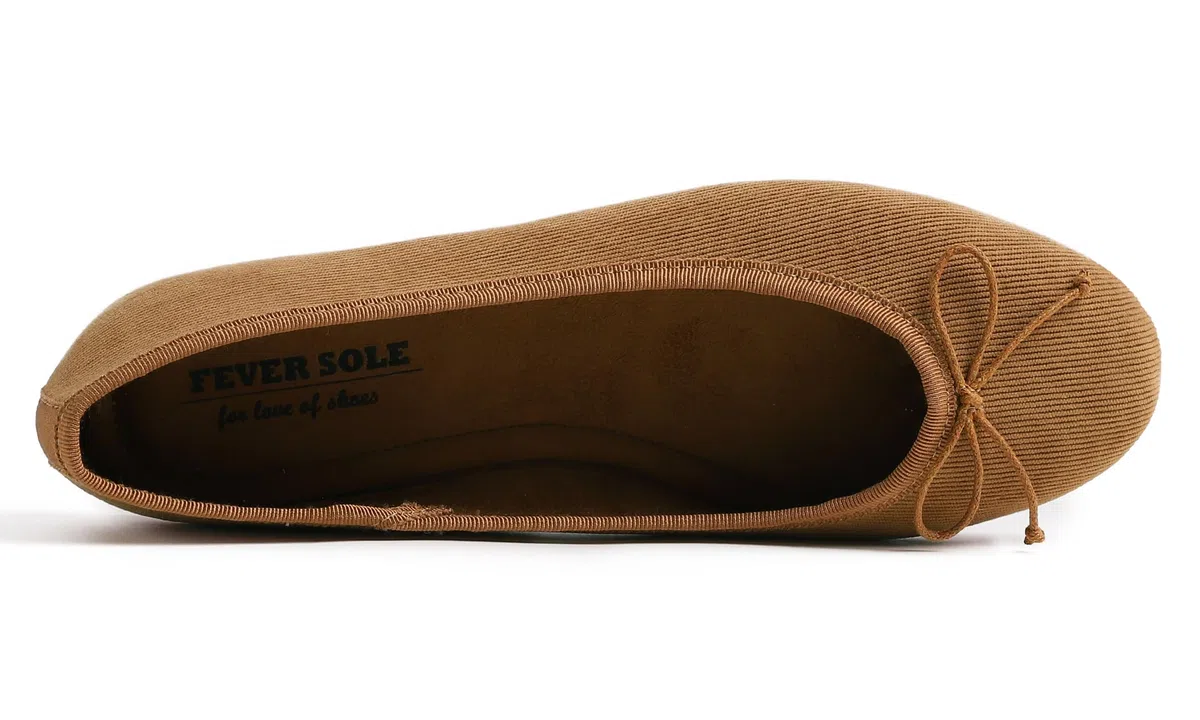 Feversole Ballerina Pelle Scamosciata Velluto Colorata con Cuscino in Memory Foam per amaretti da Donna