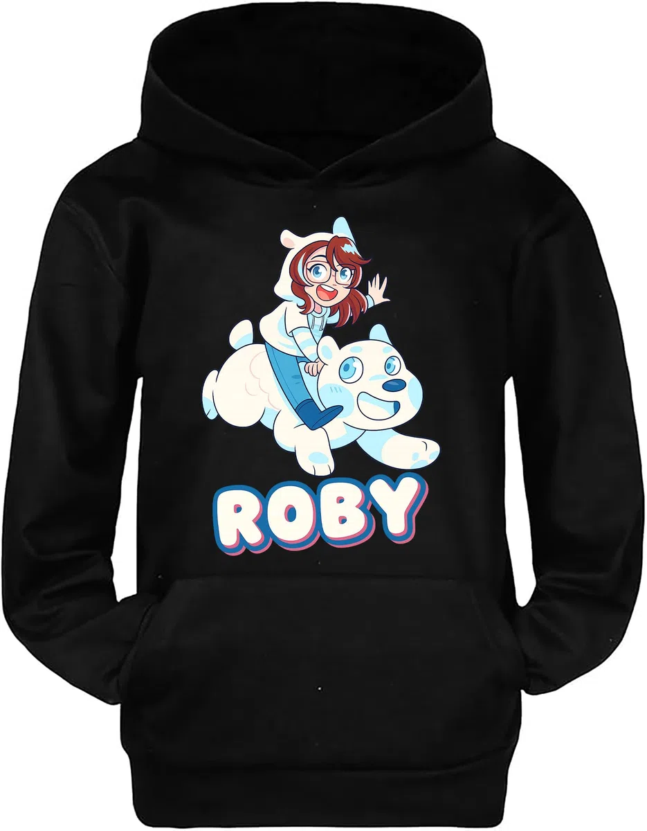 Felpa con Cappuccio di Roby Unisex Bambino Bambina Ragazza v3