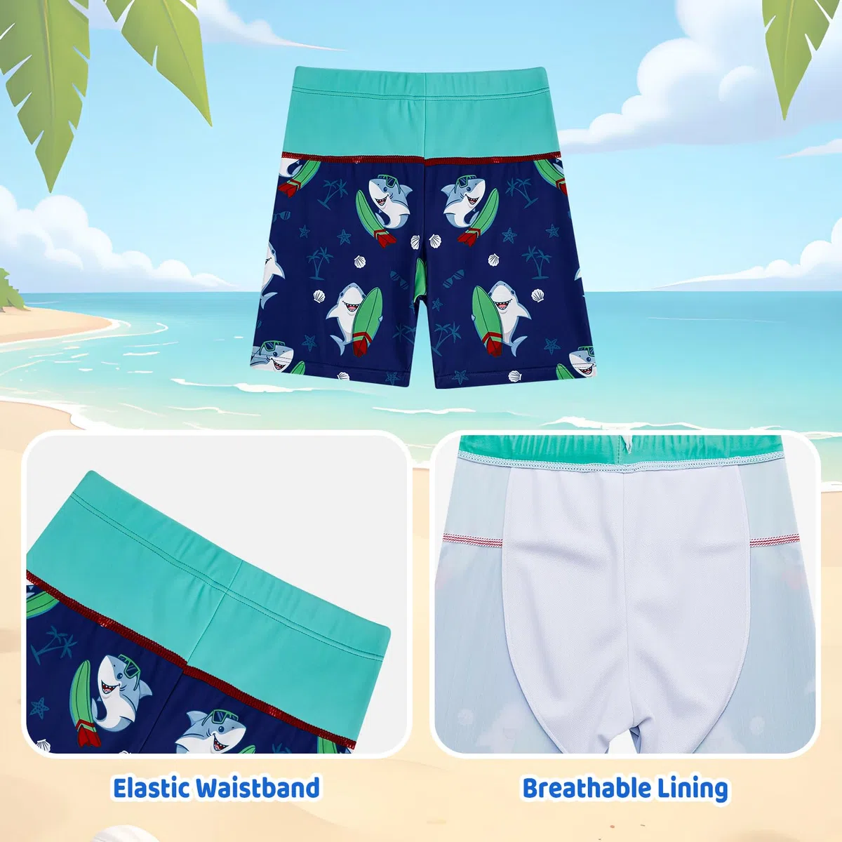 MASOCIO Costume da bagno UV per bambini UPF50+, protezione solare, 3 pezzi, a maniche lunghe, costume da bagno per bambini, set da bagno ad asciugatura rapida, per ragazzi, taglia 86-128