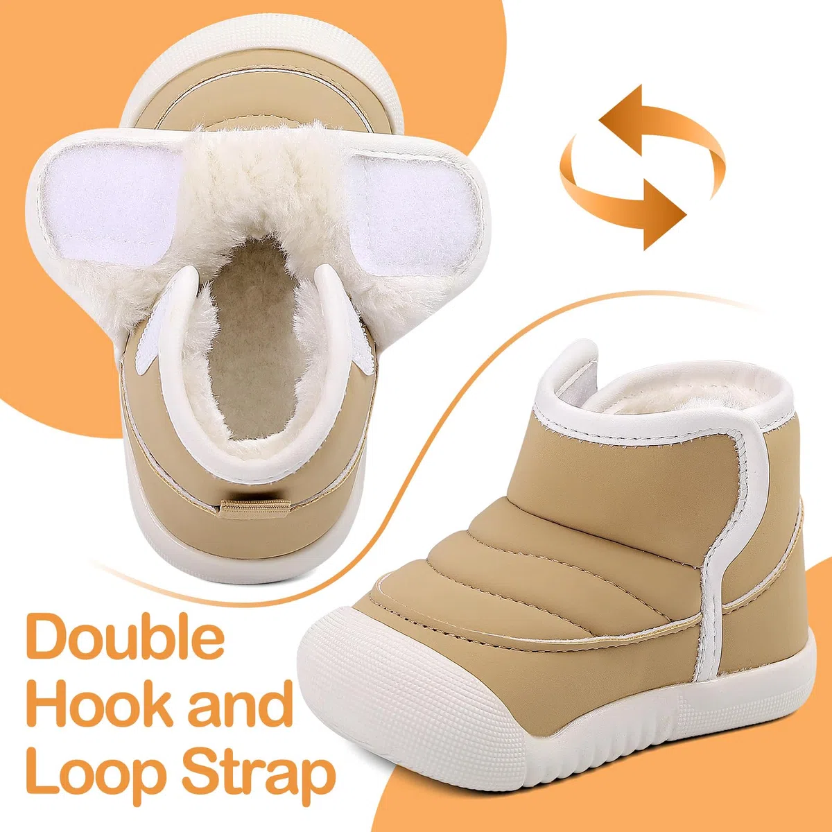 MK MATT KEELY Stivaletti Neonato Invernali Scarpe Impermeabile Bambino Scarponcini Caldo Peluche con Suole Gomma Antiscivolo