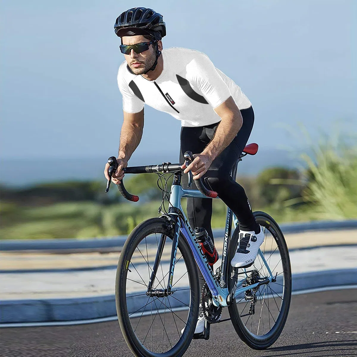 MEETWEE Magliette Ciclismo Uomo, Maglia Ciclismo Maniche Corte/Lunghe Abbigliamento Mountain Bike Maglia