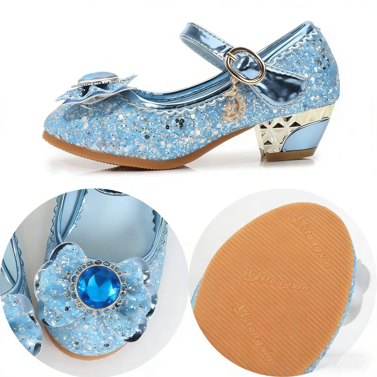 New front Principessa Scarpe Festive Scarpe col Tacco da Principessa per Bambina Buona qualità Partito Scarpe Principessa Scarpe Eleganti