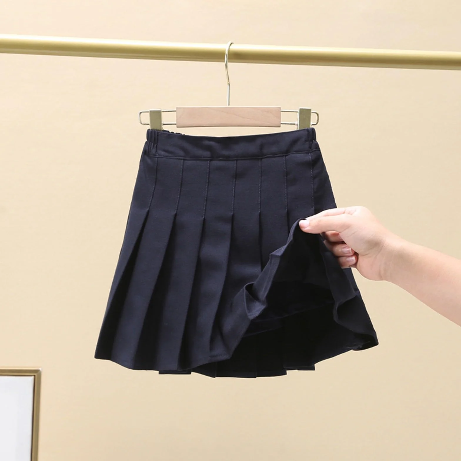 2025 Ragazze Estate Moda Vita Tennis Pieghettato Gonna Sottile Casual Mini Vita Gonna Moda Gonna Alta Pantaloni Corti Bambini 92