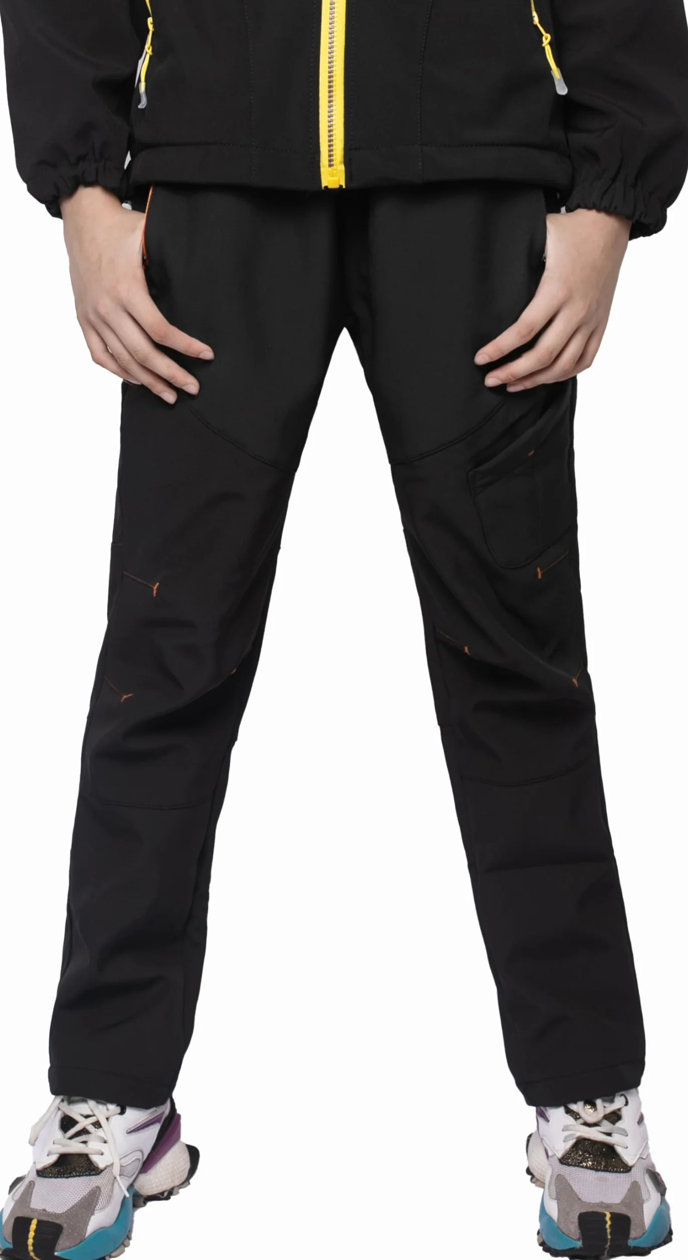 Pantaloni Trekking Sci Neve Bambino Impermeabili Pantaloni Softshell Invernali Caldo Pile Pioggia Escursionismo Ragazze Ragazzo