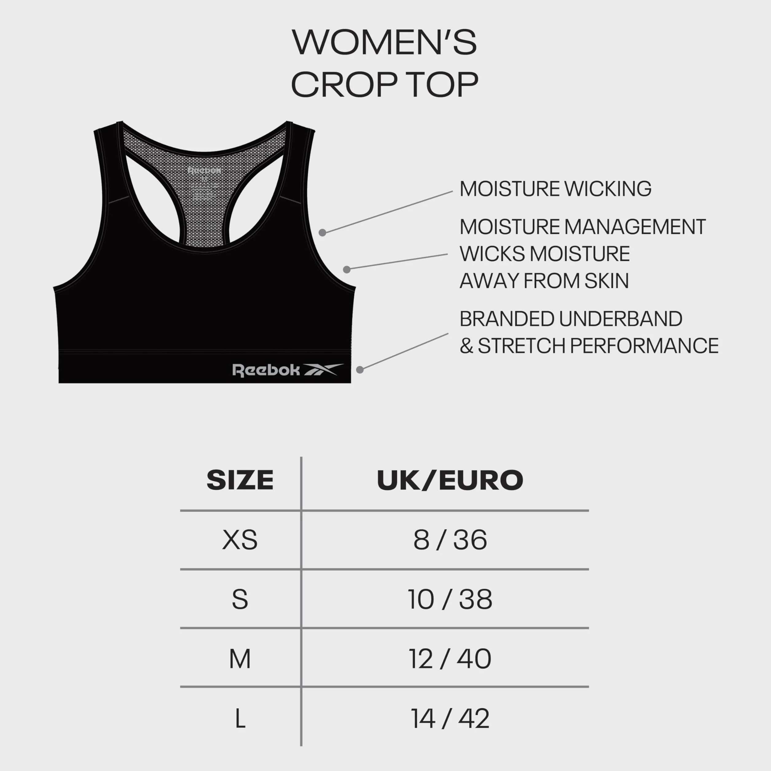 Reebok Steffi Intimo Donna Donna (Pacco da 1)
