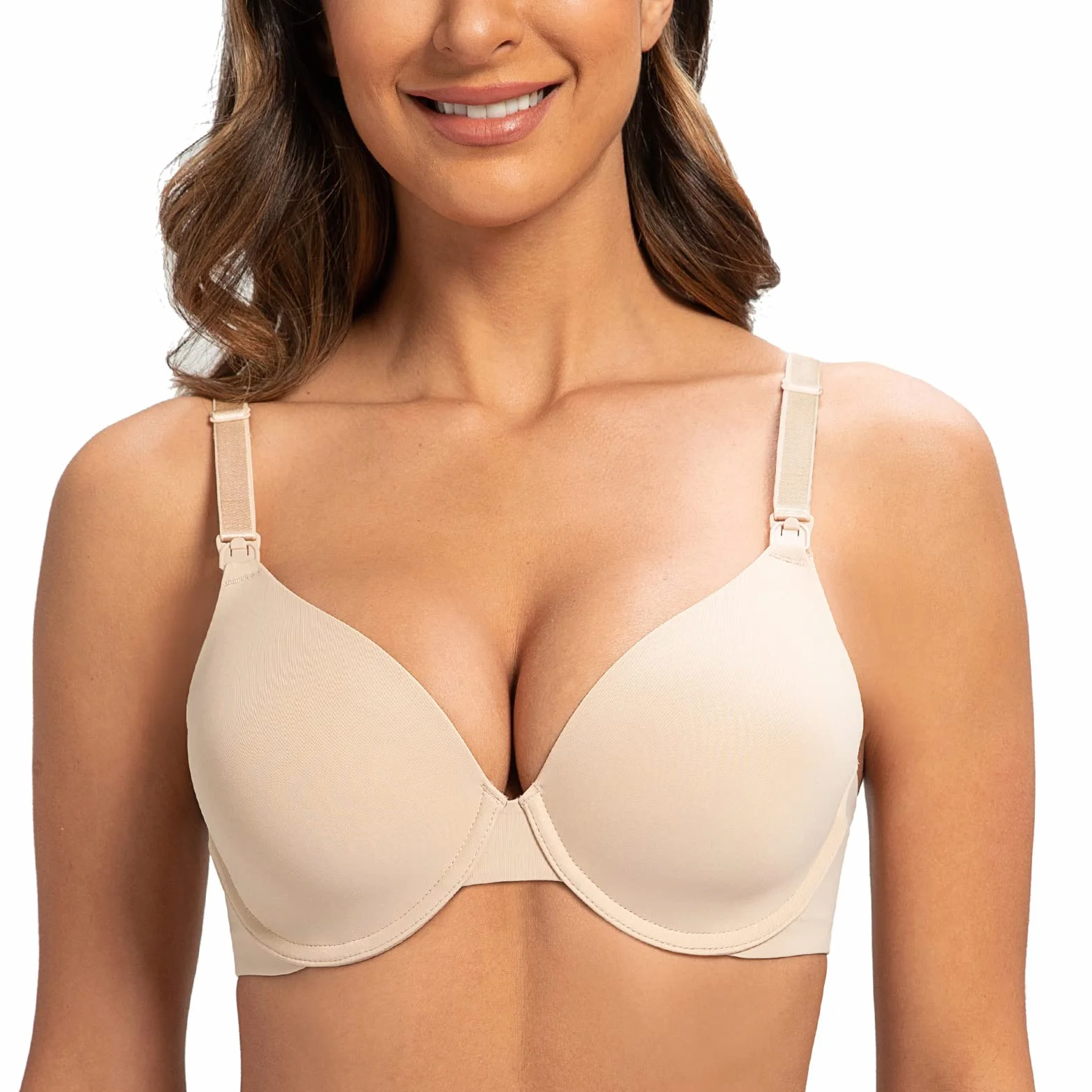 MELENECA Donna Reggiseno Imbottito con Ferretto Contenitivo Criss Cross da Allattamento