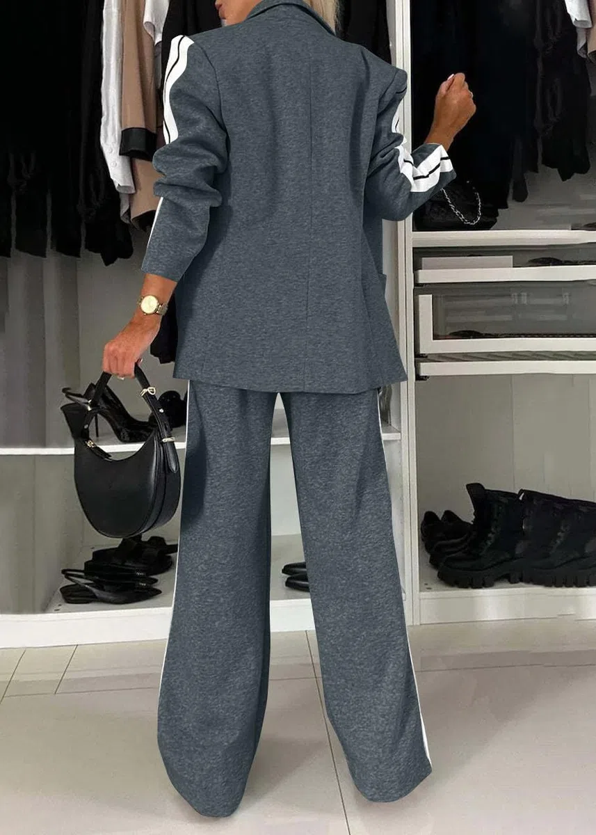 shownicer Completo Donna Tailleur Pantalone Curvy Completo Pantaloni e Giacca Tuta Due Pezzi Ufficio e Lavoro Blazer Tuta Slim Fit Completo Tailleur da Cerimonia