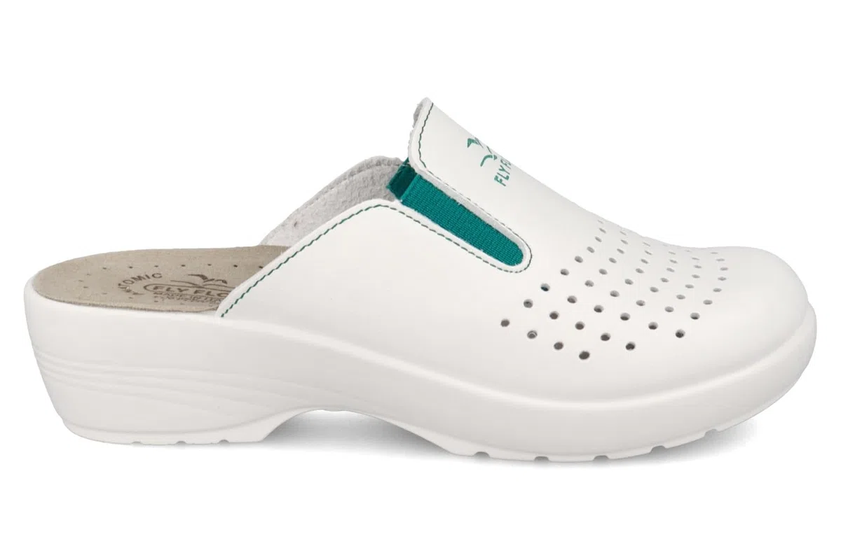 Fly Flot | Professional Certified, Zoccoli Sanitari Donna con Elastico Regolabile, Ciabatte con Tomaia e Sottopiede in Evopell,
